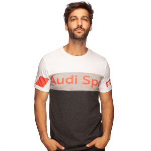 Audi T-Shirt Sport gris/blanc