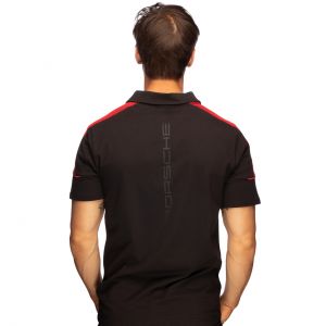 Porsche Motorsport Poloshirt schwarz/rot