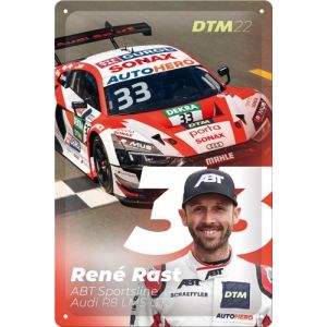 Metal-Plate Sign René Rast #33 Team Abt Sportsline Audi R8 LMS GT3 DTM 2022