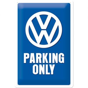 Plaque en Métal VW Parking Only 20x30cm