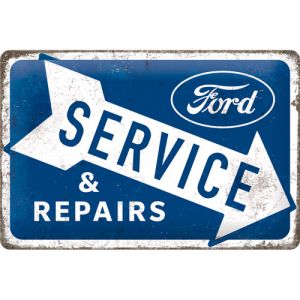 Metal-Plate Sign Ford - Service & Repairs 20x30cm