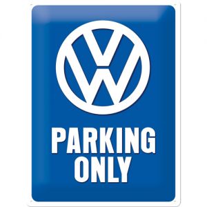 Plaque en Métal VW Parking Only 30x40cm