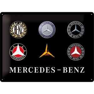 Cartel de hojalata Mercedes-Benz - Logo Evolution 30x40cm