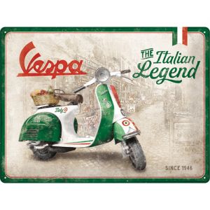 Cartel de hojalata Vespa - Italian Legend 30x40cm