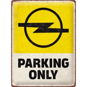 Metal-Plate Sign Opel - Parking Only 30x40cm