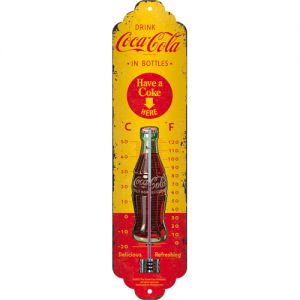 Thermometer Coca-Cola - In Bottles yellow
