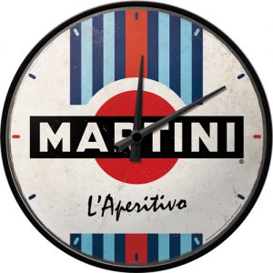 Horloge murale Martini - L'Aperitivo Racing Stripes