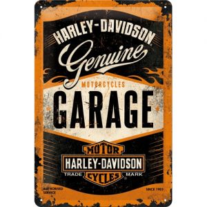 Metal-Plate Sign Harley-Davidson Garage 20x30cm