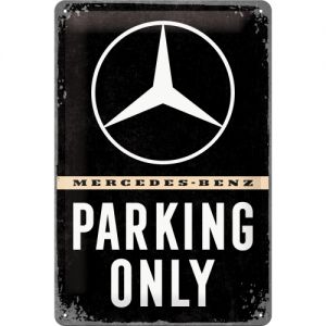 Metal-Plate Sign Mercedes-Benz - Parking Only 20x30cm