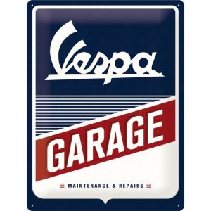 Cartel de hojalata Vespa - Garage 30x40cm