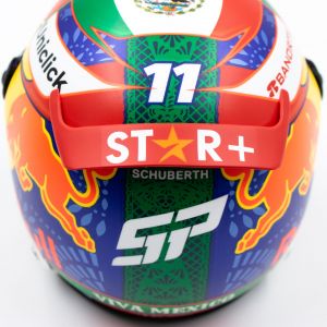 Sergio Pérez Miniaturhelm Formel 1 Mexiko GP 2022 1:2
