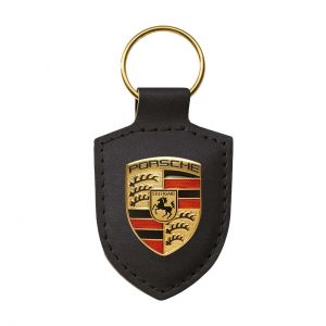 Porsche Schlüsselanhänger Wappen schwarz