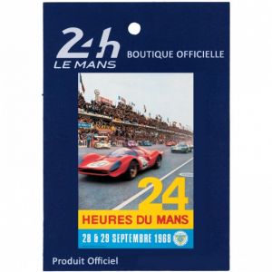 24h de course au Mans Poster magnétique 1968