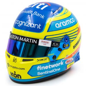 Fernando Alonso Casco en miniatura Fórmula 1 2023 1/2