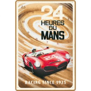 Cartel de hojalata 24h Le Mans - Red Car 1963 20x30cm