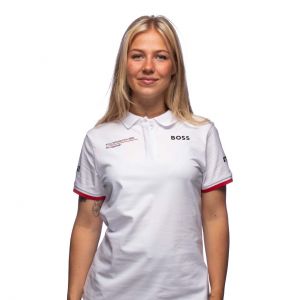 Porsche Motorsport Team Poloshirt Damas blanco
