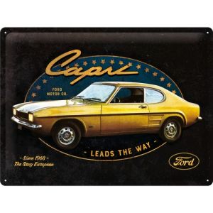 Cartel de hojalata Ford - Capri Leads the Way 30x40cm