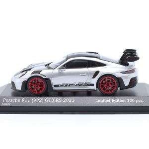 Porsche 911 (992) GT3 RS 2023 Weissach package silver / Decor red 1/43