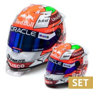 Set: Sergio Pérez Miniaturhelm Formel 1 Österreich GP 2022