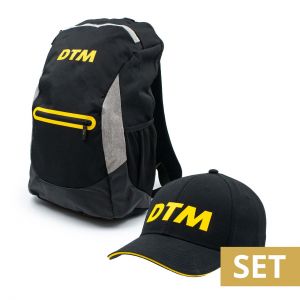 Set: DTM Cap schwarz & DTM Rucksack in schwarz