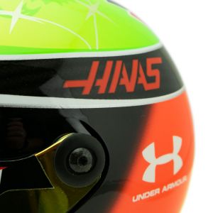Set: Mick Schumacher Haas F1 Team Testfahrt Abu Dhabi 2020 1:18 & Miniaturhelm Abu Dhabi