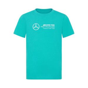 Mercedes-AMG Petronas Kinder T-Shirt Logo türkis