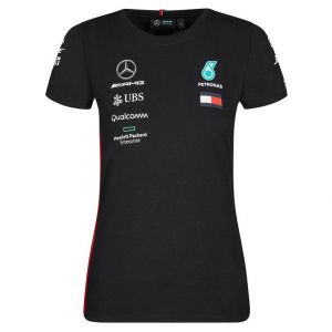 Mercedes AMG Petronas Motorsport 2019 F1 pilote T-Shirt femme noir