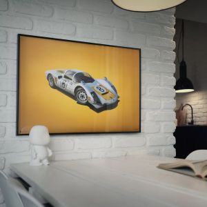 Affiche Porsche 906 - blanc - GP du Japon - 1967 - Colors of Speed